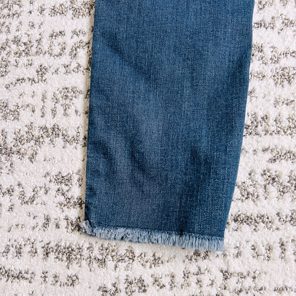 Imperial Star Distressed Medium Wash Jeans with Plaid Accents Girl’s 14 NWOT - Picture 9 of 10